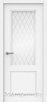 Межкомнатная дверь Карельская Нью-Йорк ДО (Эмаль белая)