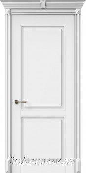 Межкомнатная дверь Карельская Сиена ДГ (Эмаль белая)