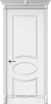 Межкомнатная дверь Карельская Пиза ДГ (Эмаль белая)