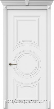 Межкомнатная дверь Карельская Монако ДГ (Эмаль белая)