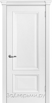 Межкомнатная дверь Текона Смальта Шарм 02 ДГ (Эмаль белая RAL 9010)