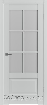 Межкомнатная дверь Владимирская Emalex R2 ДО (Серая/Steel)