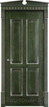 Межкомнатная дверь Белорусская ПМЦ Д15 ДГ (Дуб зеленый+патина \