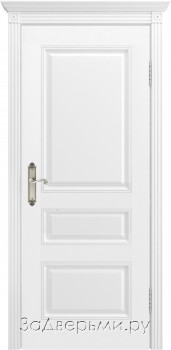 Межкомнатная дверь Шейл Дорс Трио В1 ДГ (Эмаль белая)