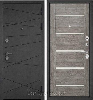 Входная металлическая дверь Бульдорс STANDART-90 (Графит софт 9S-130/царга 16мм)