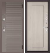 Входная металлическая дверь Бульдорс ECONOM 90 (Букле шоколад Эмаль капучино 160/Дуб шале белый 0)