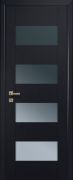 Межкомнатная дверь Profil Doors 46U ДО (Черный матовый)