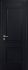 Межкомнатная дверь Profil Doors 1U ДГ (Черный матовый)