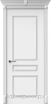 Межкомнатная дверь Карельская Флоренция ДГ (Эмаль белая)