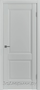 Межкомнатная дверь Владимирская Emalex 2 ДГ (Серая/Steel)