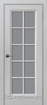 Межкомнатная дверь Текона Смальта Шарм 11 ДО (Эмаль светло-серая/Clear)