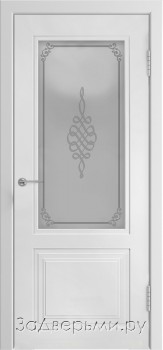 Межкомнатная дверь Люксор L-2.2 ДО (Белая эмаль)