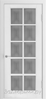 Межкомнатная дверь Люксор L-10 ДО (Белая эмаль)