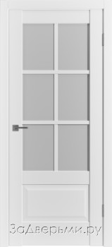 Межкомнатная дверь Владимирская Emalex R2 ДО (Белая)