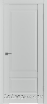 Межкомнатная дверь Владимирская Emalex R2 ДГ (Серая/Steel)