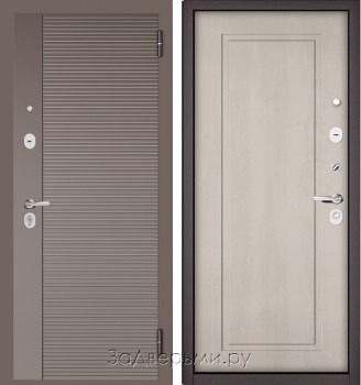 Входная металлическая дверь Бульдорс ECONOM 90 (Букле шоколад Эмаль капучино 160/Дуб шале белый 0)