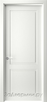 Межкомнатная дверь Ульяновская Каролина ДГ (Эмаль белая/Ral 9003)