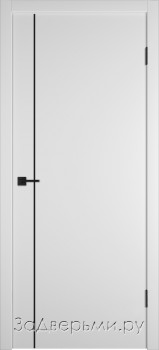 Межкомнатная дверь Владимирская Basic 1V ДГ (Emalex белый)