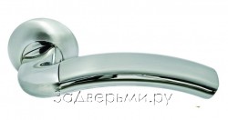 Дверная ручка Morelli MH-02 SN/СP (Белый никель/хром)