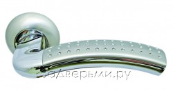 Дверная ручка Morelli MH-02P SN/СP (Белый никель/хром)