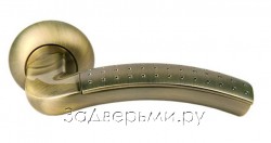 Дверная ручка Morelli MH-02P MAB/AB (Античная бронза/матовая бронза)