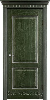 Межкомнатная дверь Белорусская ПМЦ Д13 ДГ (Дуб зеленый+патина \