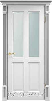 Межкомнатная дверь Белорусская ПМЦ 15Ш ДО (Эмаль белая)