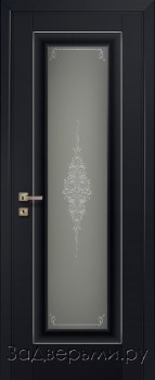 Межкомнатная дверь Profil Doors 24U ДО (Черный матовый)