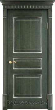Межкомнатная дверь Белорусская ПМЦ ОЛ5 ДГ (Зеленый+патина \
