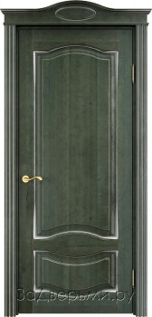 Межкомнатная дверь Белорусская ПМЦ ОЛ33 ДГ (Зеленый+патина \