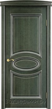 Межкомнатная дверь Белорусская ПМЦ ОЛ26 ДГ (Зеленый+патина \