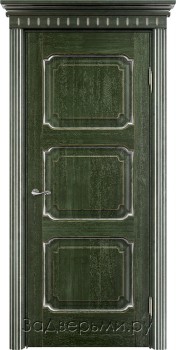 Межкомнатная дверь Белорусская ПМЦ Д7/3 ДГ (Дуб зеленый+патина \