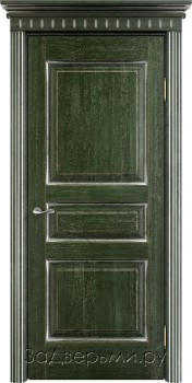 Межкомнатная дверь Белорусская ПМЦ Д5 ДГ (Дуб зеленый+патина \