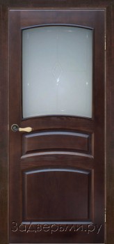 Межкомнатная дверь из массива сосны М16 ДО (Темный лак)