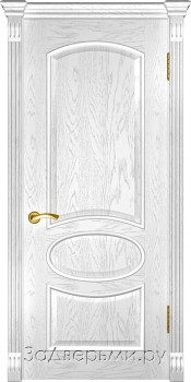 Межкомнатная дверь Люксор Грация ДГ (Дуб белая эмаль)