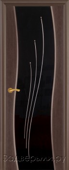 Межкомнатная дверь Люксор Лучи ДО Черное (Венге)