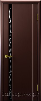 Межкомнатная дверь Люксор Трава 1 ДО Черное (Венге)