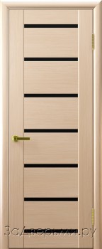 Межкомнатная дверь Люксор Осирис ДО Черное (Дуб беленый)