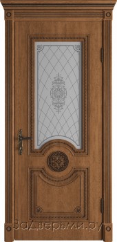 Межкомнатная дверь Владимирская Грета ДО (Дуб медовый патина)
