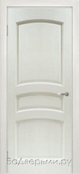 Межкомнатная дверь из массива сосны М16 ДГ (Белый воск)