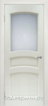 Межкомнатная дверь из массива сосны М16 ДО (Белый воск)