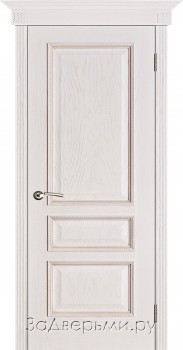 Межкомнатная дверь Porte Vista Вена ДГ (Белая патина/Тон 17)