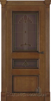 Межкомнатная дверь Ульяновская Барселона ДВ (Дуб патина антик)