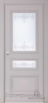 Межкомнатная дверь Ульяновская Неаполь 2 ДО (Дуб серый/RAL 7047)