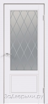 Межкомнатная дверь Velldoris Scandi 2V ДО (Эмаль белая RAL 9003)