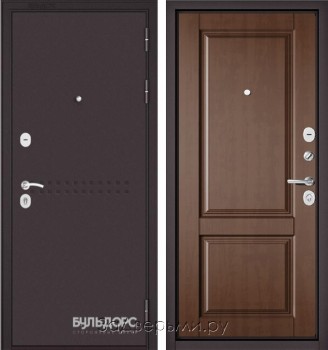 Входная металлическая дверь Бульдорс MASS-90 (Букле шоколад R-4/панель 16мм)