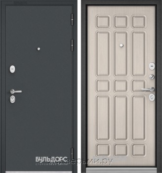 Входная металлическая дверь Бульдорс MASS-90 (Букле антрацит/панель 16мм)