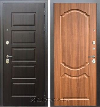 Входная металлическая дверь Бульдорс MASS-90 (Ларче шоколад 9S-108/панель 16мм)