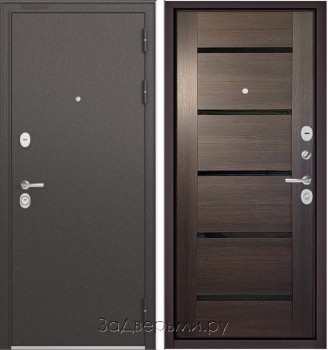 Входная металлическая дверь Бульдорс STANDART-90 (Черный шелк/царга 16мм)
