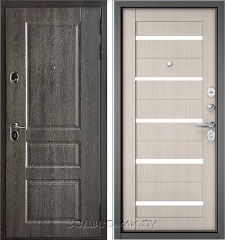 Входная металлическая дверь Бульдорс STANDART-90 (Дуб графит 9SD-2/царга 16мм)